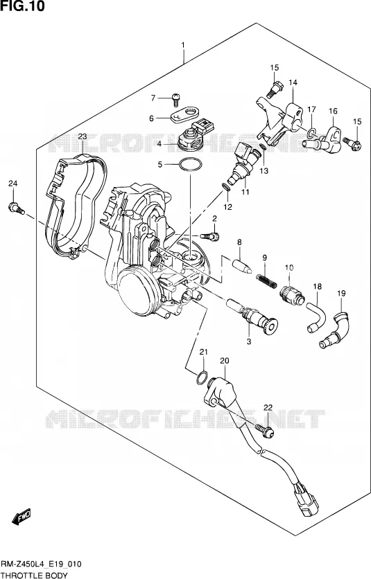 GASKLEPHUIS Suzuki MOTO 450 RM-Z 2015  RM-Z450 L4 (E19)