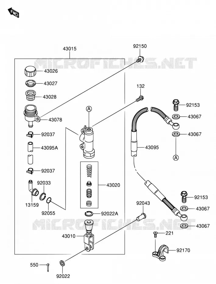 ACHTER HOOFDREMCILINDER Suzuki MOTO 65 RM 2004  RM65K4(E03)