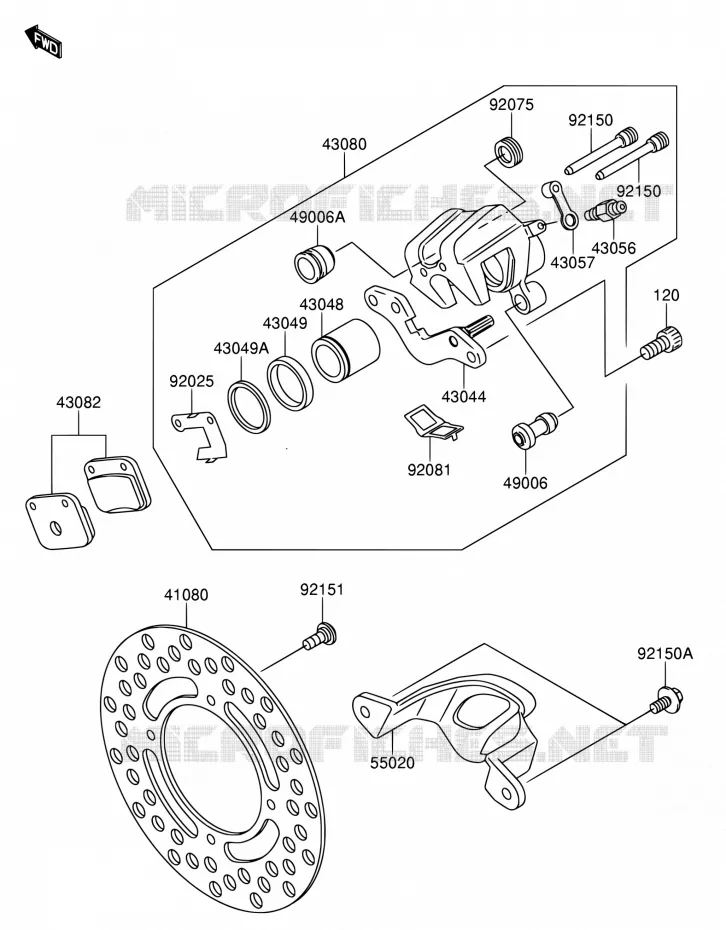 ACHTERREM Suzuki MOTO 65 RM 2004  RM65K4(E03)