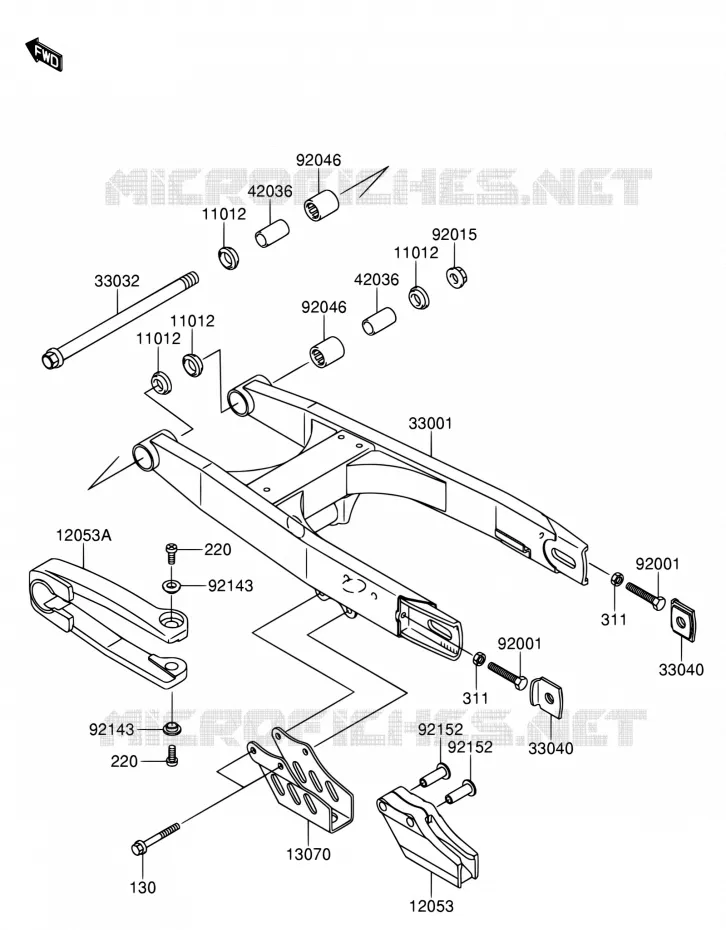 SWINGARM Suzuki MOTO 65 RM 2004  RM65K4(E03)