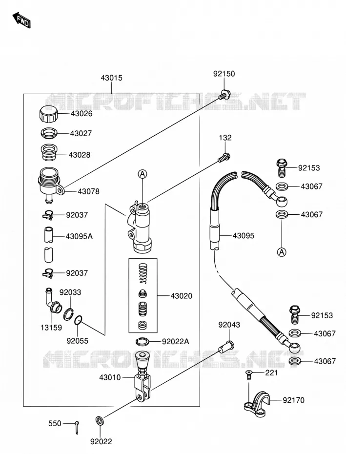 ACHTER HOOFDREMCILINDER Suzuki MOTO 65 RM 2005  RM65K5(E03)