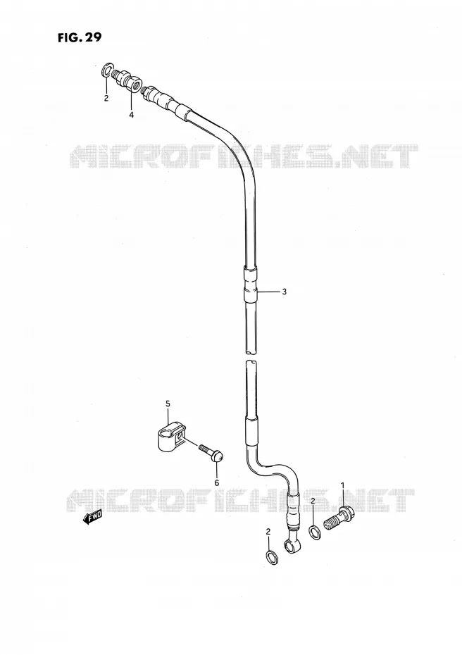 FRONT REMSLANG Suzuki MOTO 80 RM 1986  RM80G(E01)