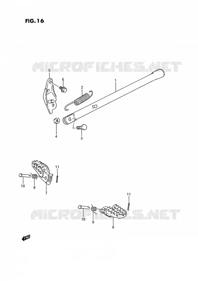STAND Suzuki MOTO 80 RM 1986  RM80G(E01)