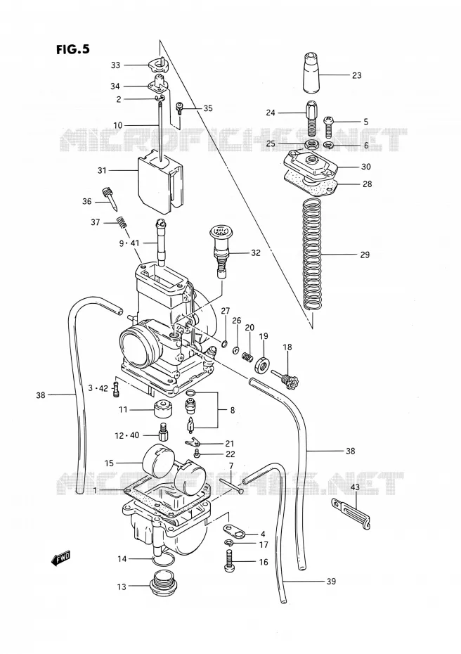 CARBURATOR (MODELE G/H) Suzuki MOTO 80 RM 1987  RM80H(E01)