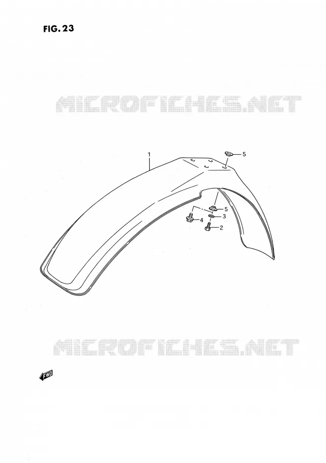 FRONT FENDER Suzuki MOTO 80 RM 1987  RM80H(E01)