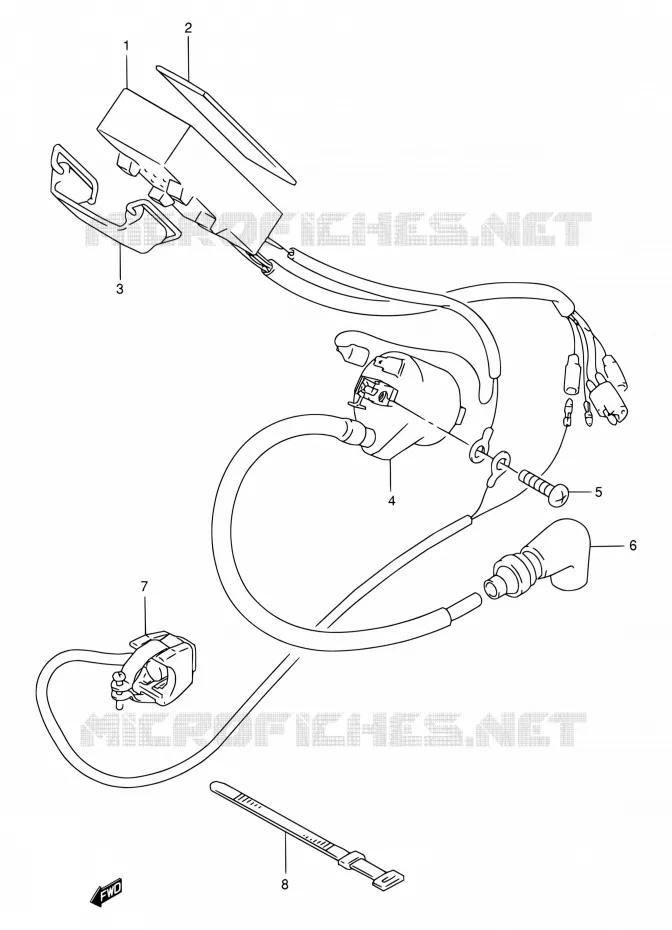 ELEKTRISCH Suzuki MOTO 250 RMX 1998  RMX250 W (E01,P37)