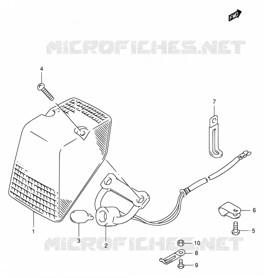 ACHTERLICHT Suzuki MOTO 250 RMX 1999  RMX250 X (E01,P37)