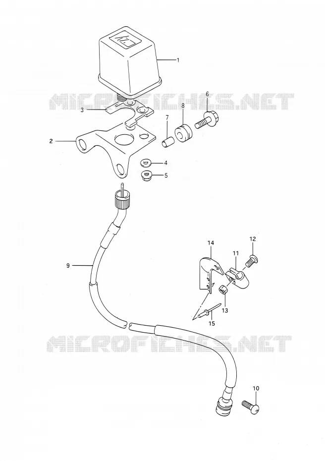 SNELHEIDSMETER (MODELE M/N/P/R) Suzuki MOTO 250 RMX 1991  RMX250 M (E03,E28,E33)
