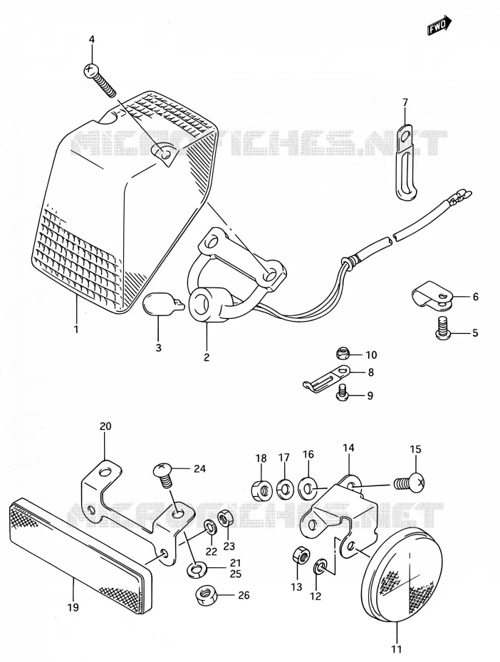 ACHTERLICHT Suzuki MOTO 250 RMX 1993  RMX250 P (E03,E28,E33)