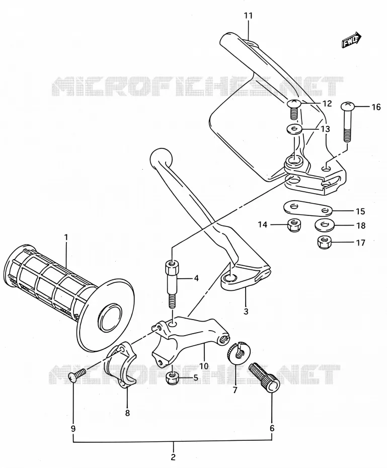 LEFT KNUCKLE COVER (MODELE N/P/R) Suzuki MOTO 250 RMX 1993  RMX250 P (E03,E28,E33)