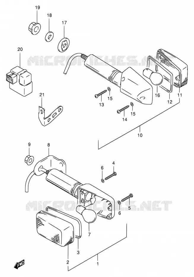 INDICATOREN Suzuki MOTO 250 RMX 1998  RMX250W(E24)