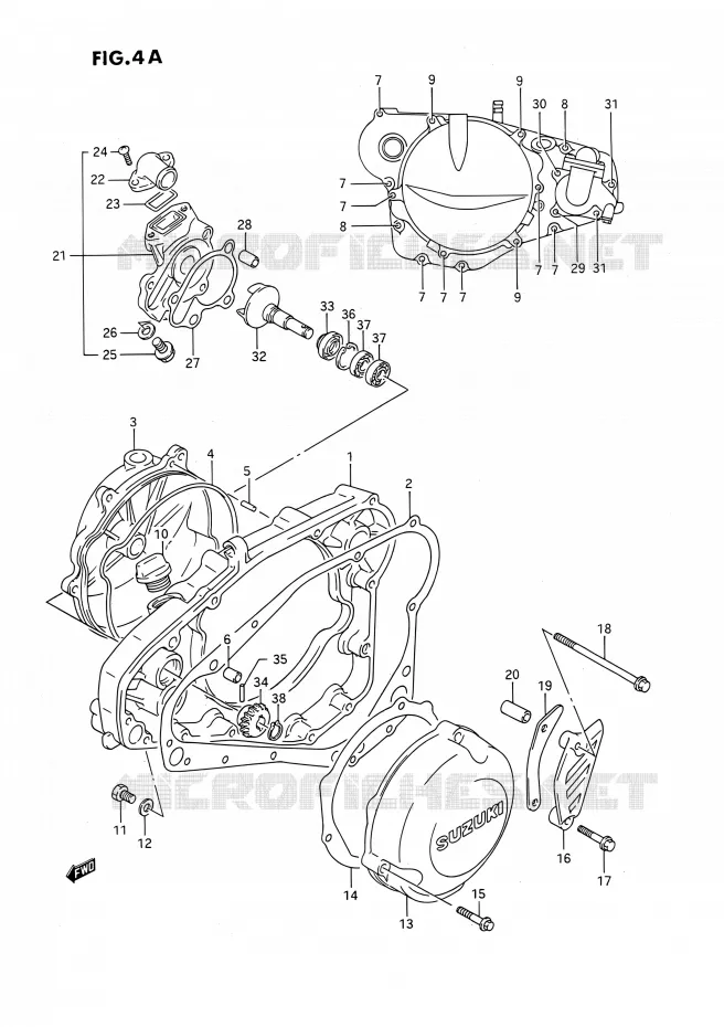 CASING (MODELE L/M/N/P/R/S/T) Suzuki MOTO 250 RMX 1994  RMX250 R (E03)