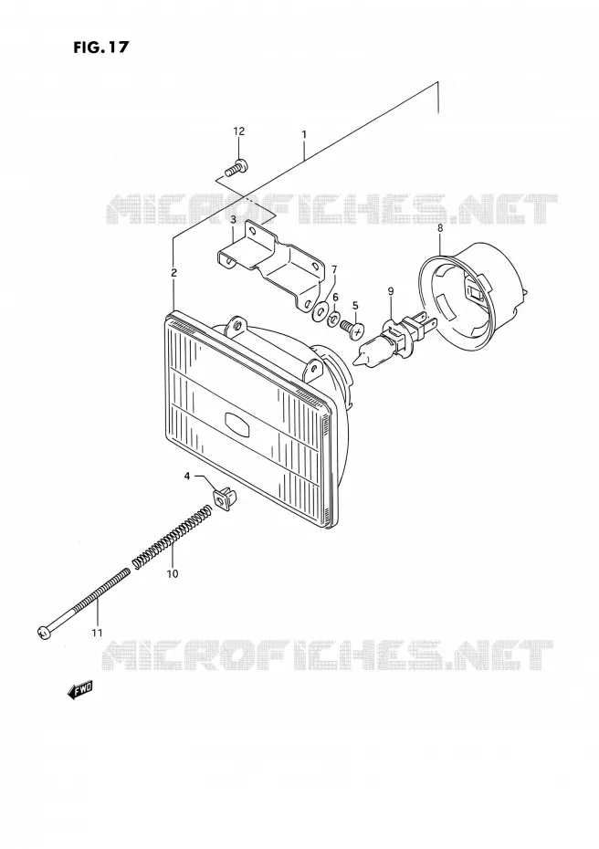 KOPLAMP Suzuki MOTO 250 RMX 1994  RMX250 R (E03)