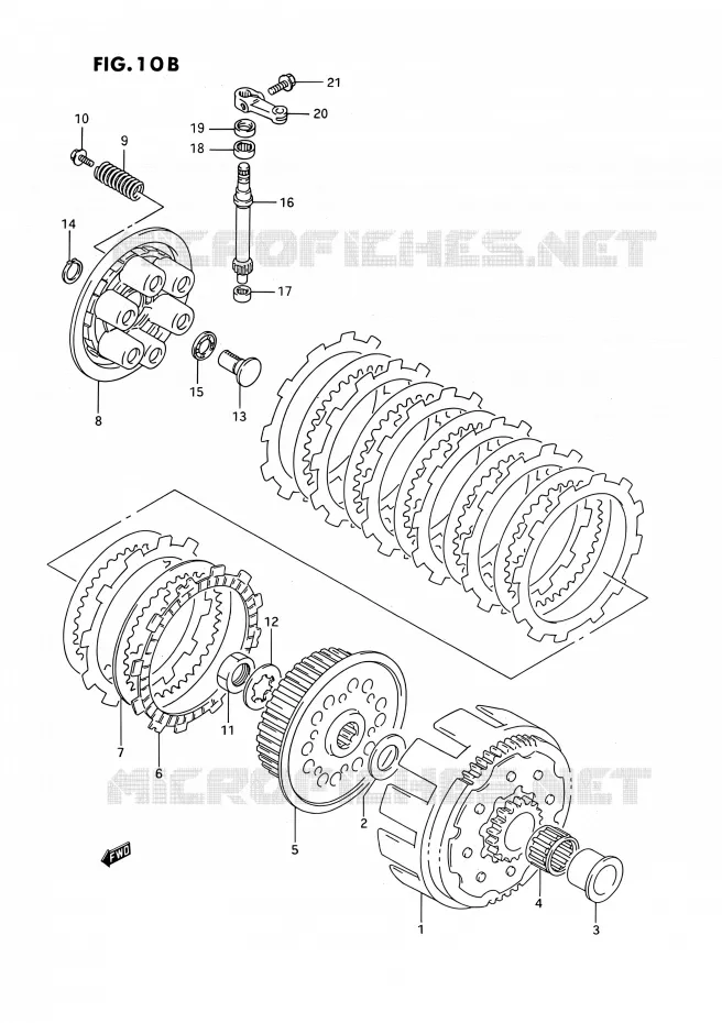 KOPPELING (MODELE R/S/T) Suzuki MOTO 250 RMX 1994  RMX250 R (E03)