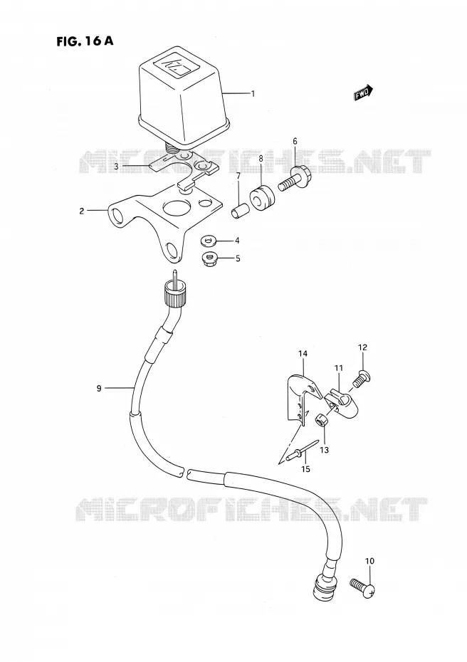 SNELHEIDSMETER (MODELE M/N/P/R/S) Suzuki MOTO 250 RMX 1994  RMX250 R (E03)