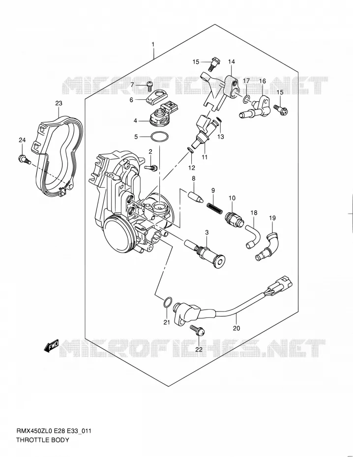GASKLEPHUIS Suzuki MOTO 450 RMX 2011  RMX450Z L0 (E03,E28,E33)