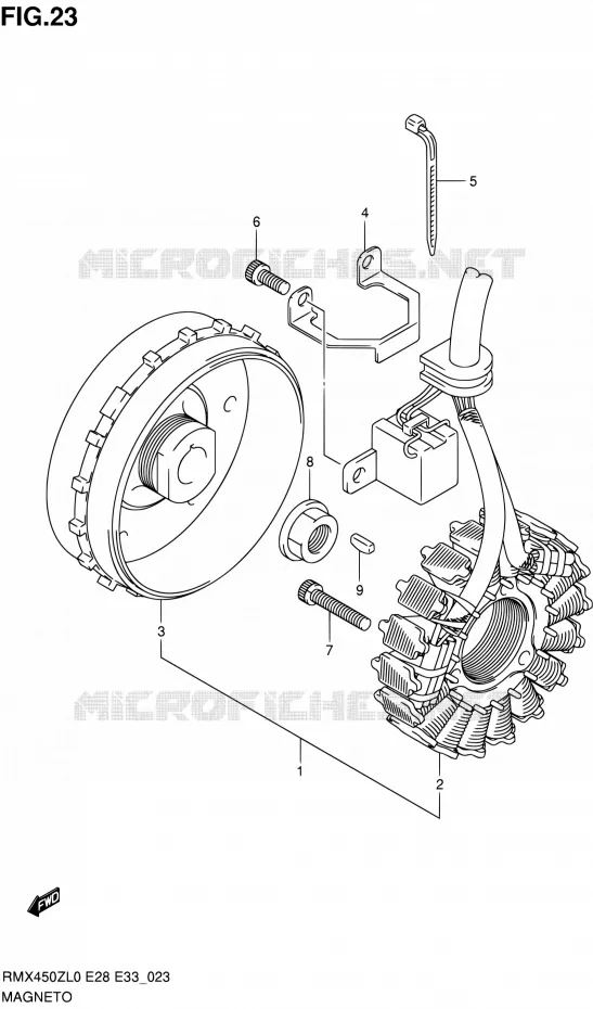 ONTSTEKING Suzuki MOTO 450 RMX 2011  RMX450Z L0 (E03,E28,E33)