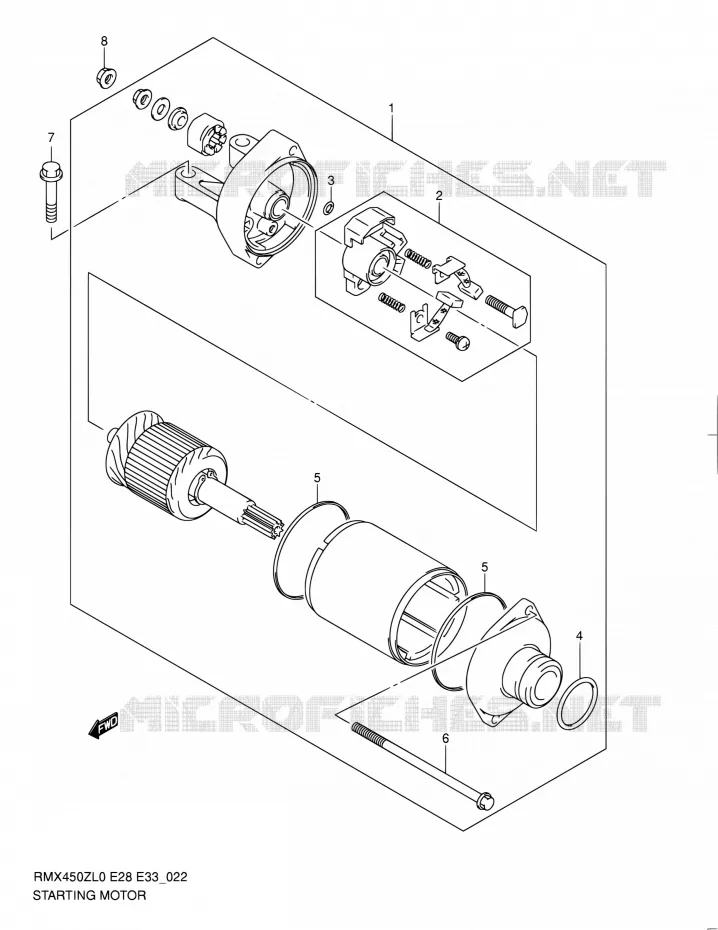 STARTMOTOR Suzuki MOTO 450 RMX 2012  RMX450Z L0 (E03,E28,E33)