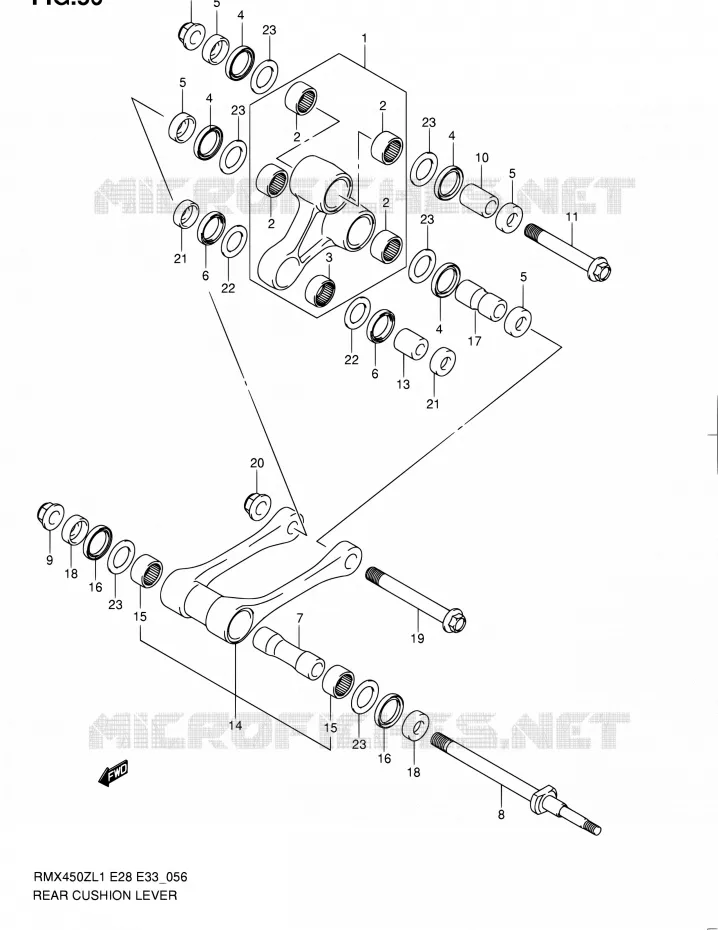 SCHOKBREKER AANEENSCHAKELING Suzuki MOTO 450 RMX 2011  RMX450Z L1 (E03,E28,E33)