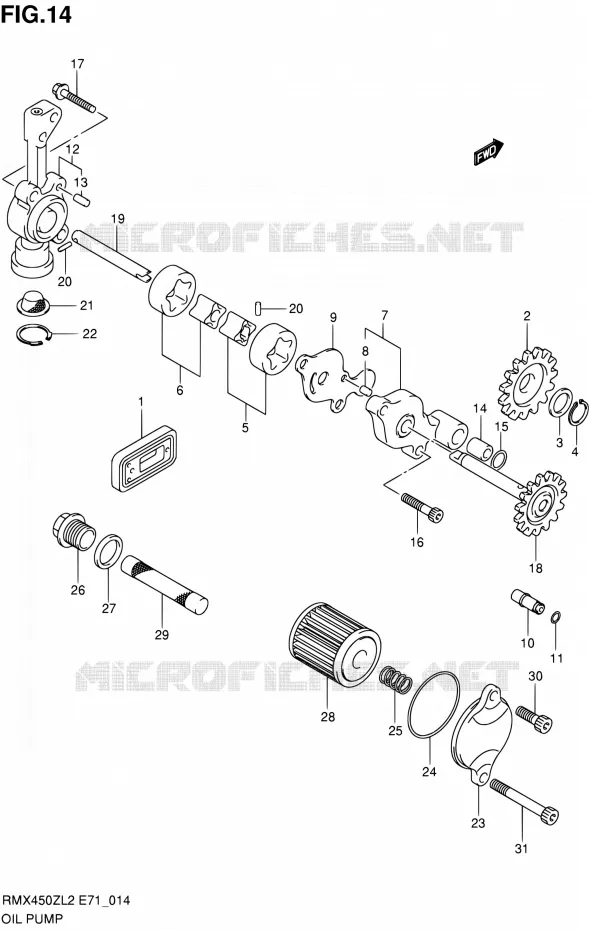 OLIEPOMP Suzuki MOTO 450 RMX 2012  RMX450ZL2(E71)