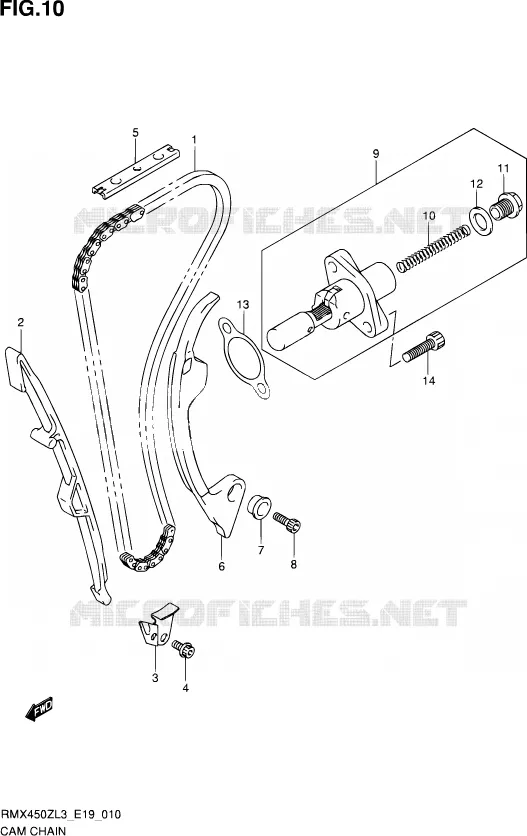 TIMING Suzuki MOTO 450 RMX 2012  RMX450Z L3 (E19)