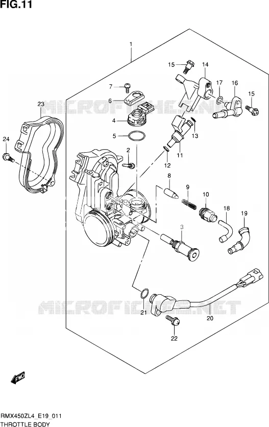 GASKLEPHUIS Suzuki MOTO 450 RMX 2014  RMX450Z L4 (E19)