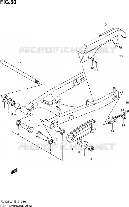 SWINGARM Suzuki MOTO 125 VAN-VAN 2013  RV125 L3 (E19)
