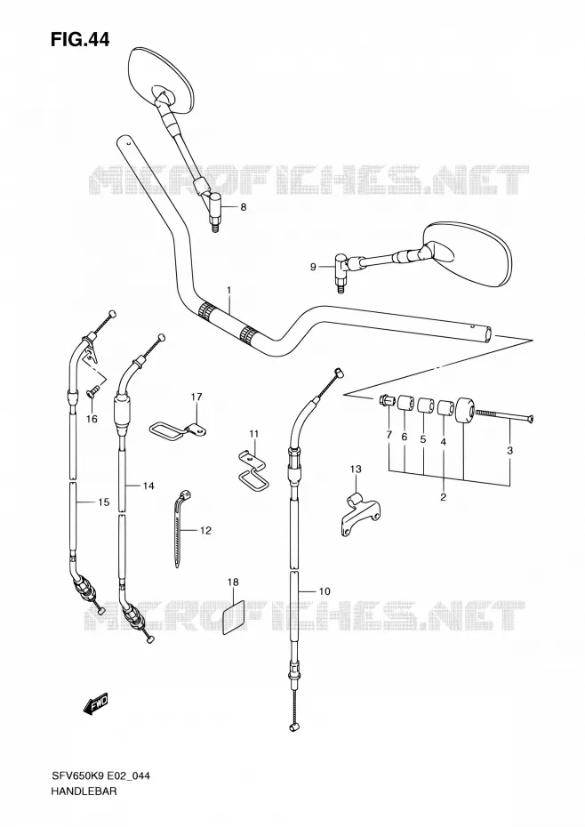 STUUR Suzuki MOTO 650 GLADIUS 2010  SFV650L0(E19)