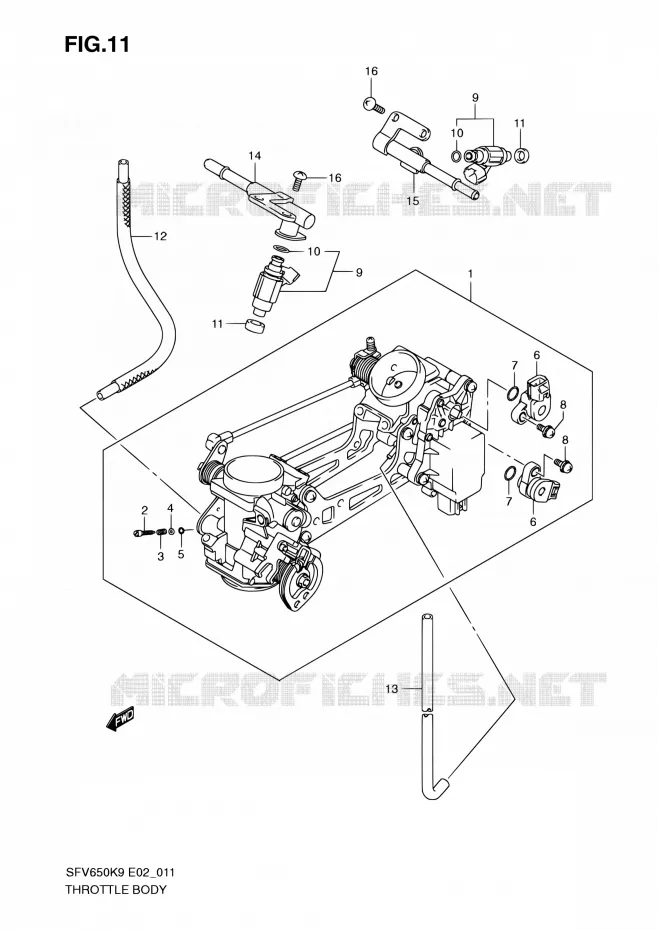 GASKLEPHUIS Suzuki MOTO 650 GLADIUS 2010  SFV650L0(E24)