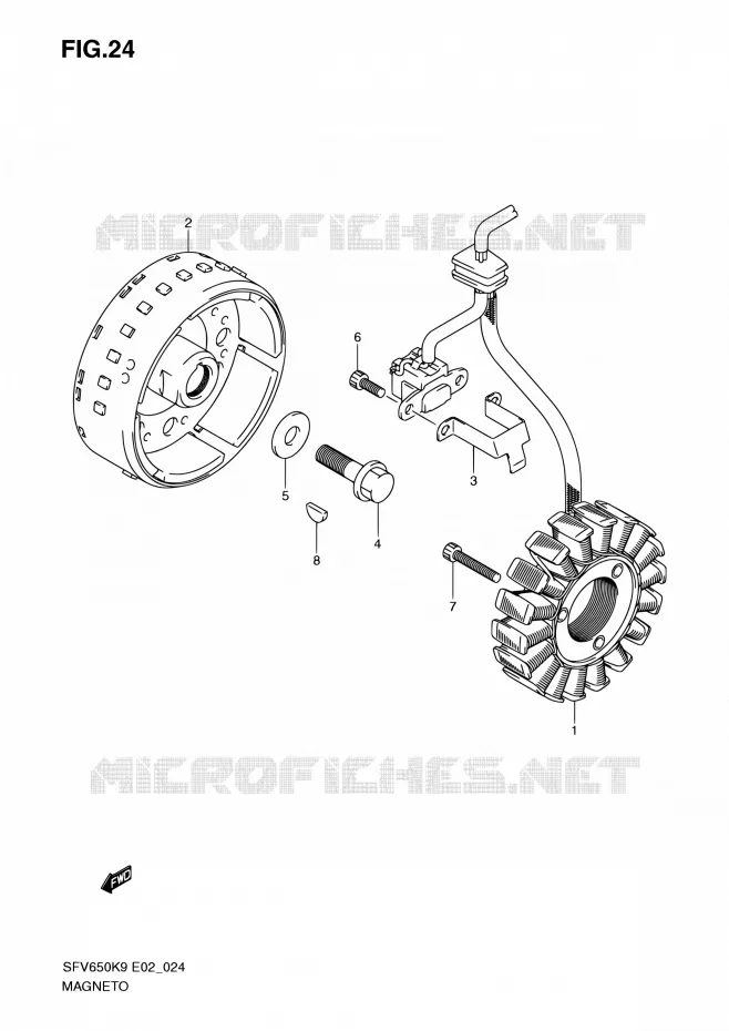 ONTSTEKING Suzuki MOTO 650 GLADIUS 2010  SFV650L0(E24)