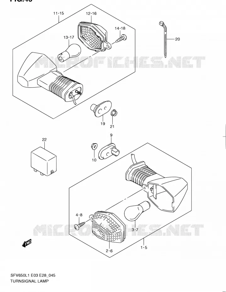 INDICATOREN Suzuki MOTO 650 GLADIUS 2011  SFV650 L1 (E03,E28,E33)