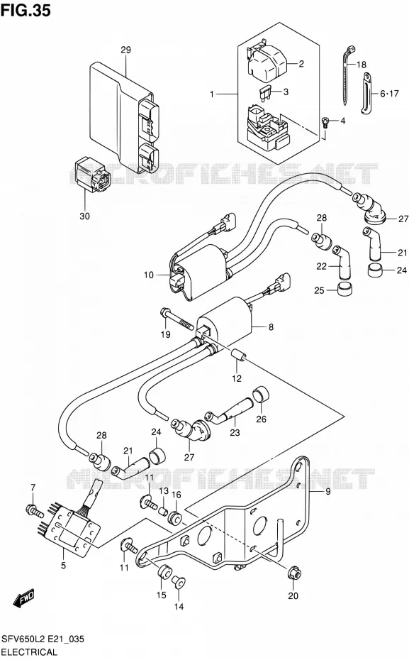 ELEKTRISCH (SFV650AL2 E21) Suzuki MOTO 650 GLADIUS 2012  SFV650L2(E21)