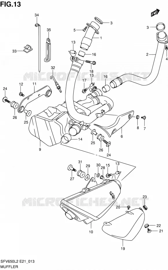 GELUIDDEMPER Suzuki MOTO 650 GLADIUS 2012  SFV650L2(E21)