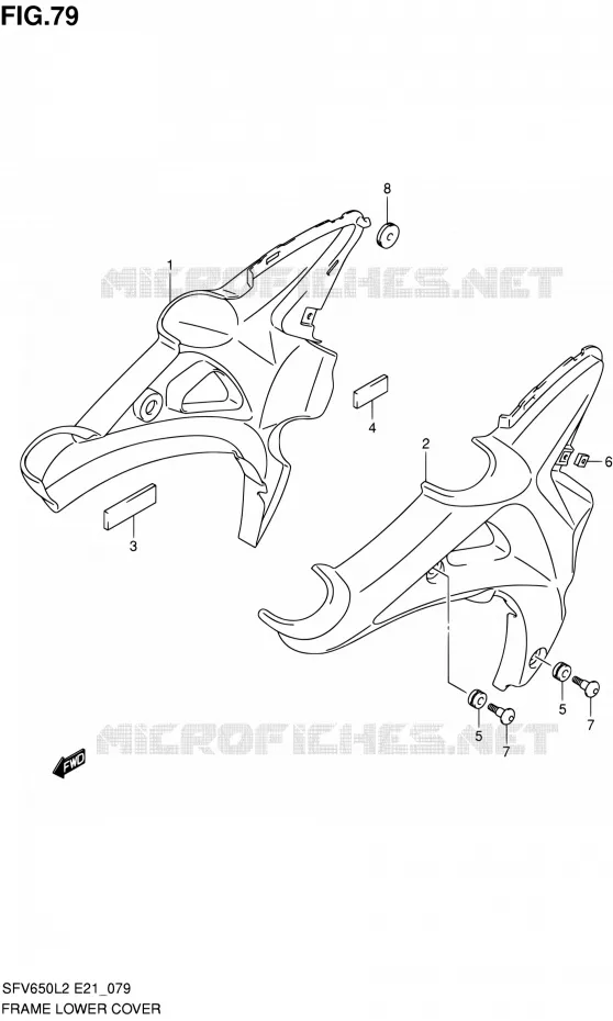 INNER KUIP Suzuki MOTO 650 GLADIUS 2012  SFV650L2(E21)