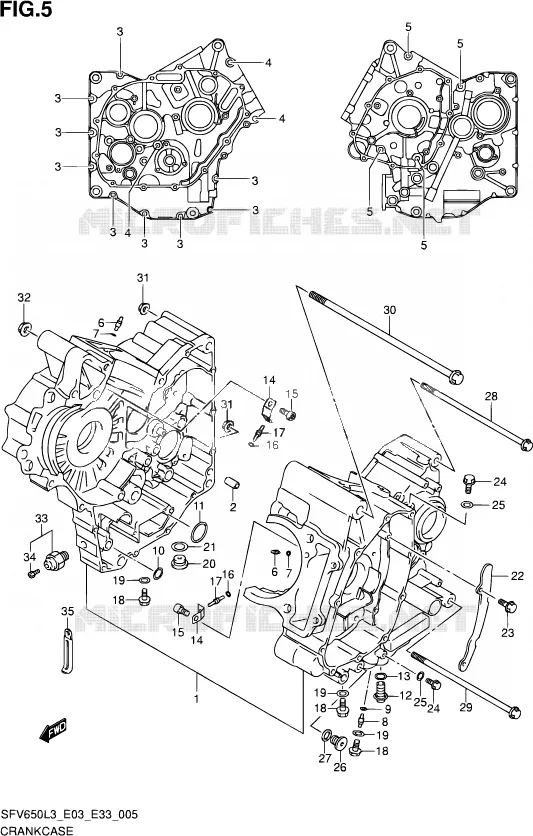 CASING Suzuki MOTO 650 GLADIUS 2013  SFV650 L3 (E03,E28,E33)