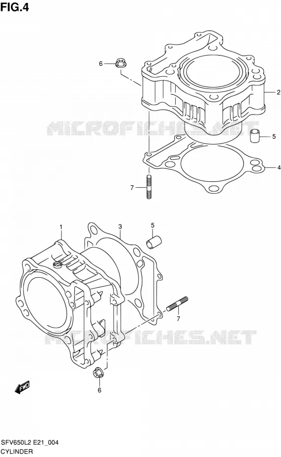 CILINDER Suzuki MOTO 650 GLADIUS 2012  SFV650AL2(E21)