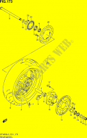ACHTERWIEL (SFV650AL3 E21) voor Suzuki GLADIUS 650 2014