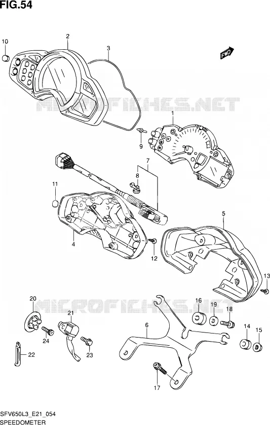 SNELHEIDSMETER (SFV650UL3 E21) Suzuki MOTO 650 GLADIUS 2016  SFV650A L3 (E21)