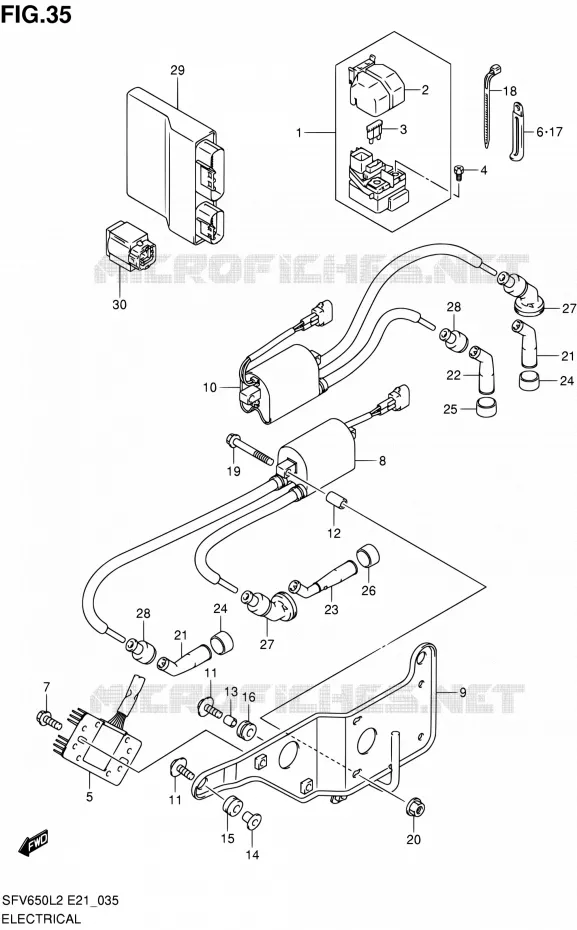 ELEKTRISCH (SFV650AL2 E21) Suzuki MOTO 650 GLADIUS 2012  SFV650UL2(E24)