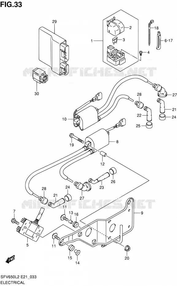 ELEKTRISCH (SFV650UL2 E21) Suzuki MOTO 650 GLADIUS 2012  SFV650UL2(E24)