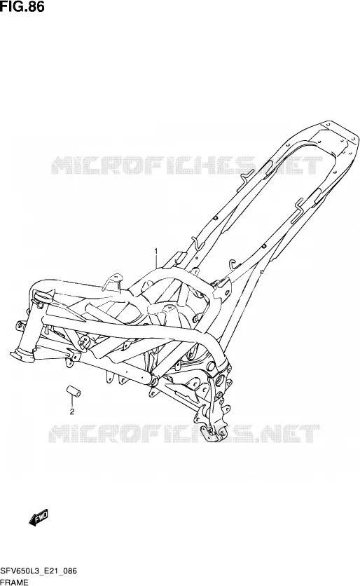 FRAME (SFV650UL3 E24) Suzuki MOTO 650 GLADIUS 2013  SFV650U L3 (E24)