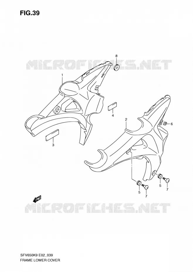 INNER KUIP Suzuki MOTO 650 GLADIUS 2010  SFV650UAL0(E19)