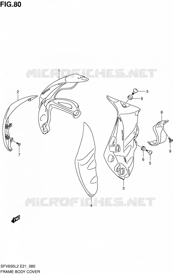 KUIP Suzuki MOTO 650 GLADIUS 2012  SFV650UAL2(E21)