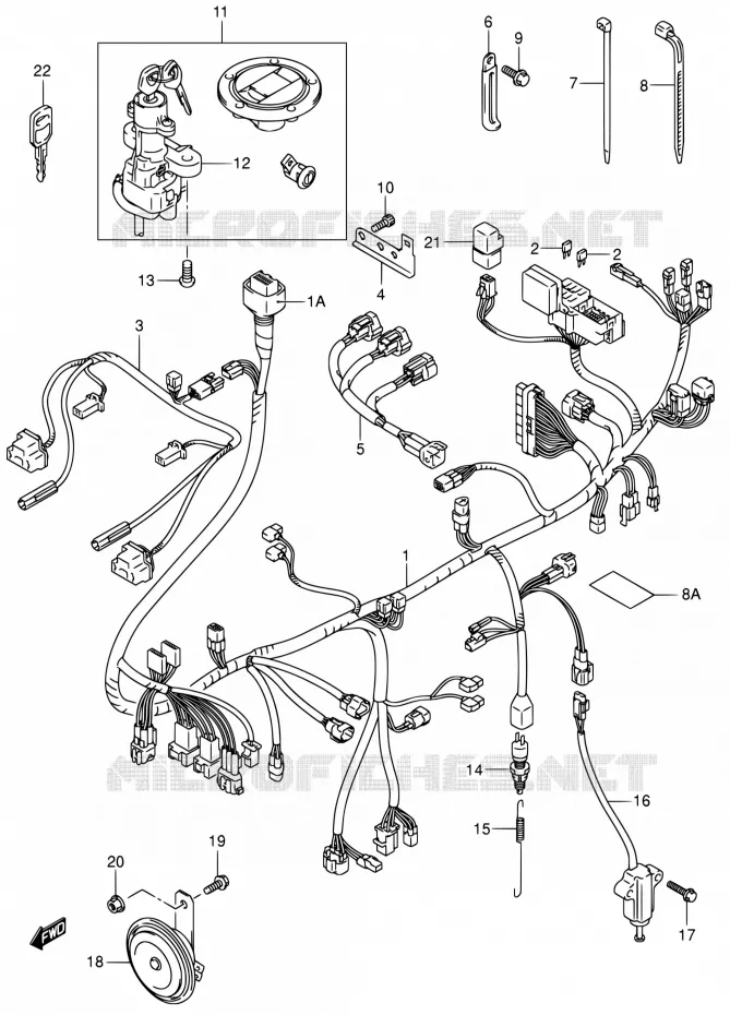 BEDRADING (SV1000S/S1/S2) Suzuki MOTO 1000 SV 2005  SV1000S1ZK5