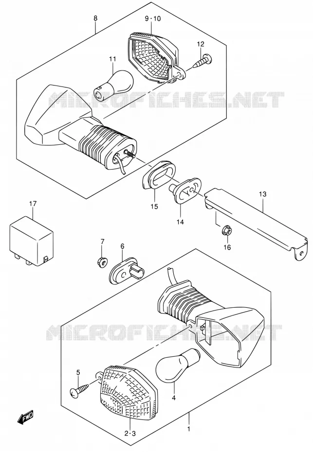 INDICATOREN (SV1000/U1/U2) Suzuki MOTO 1000 SV 2005  SV1000S1ZK5