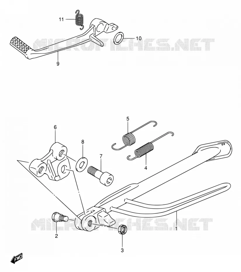 STAND (MODELE K4/K5) Suzuki MOTO 1000 SV 2005  SV1000S1ZK5
