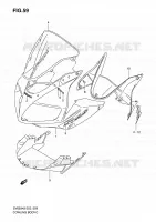 KUIP   ETIKETTEN (MODEL K8 WITH COWLING) voor Suzuki SV 650 2008