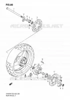 ACHTERWIEL (SV650K8/SK8/K9/SK9/SL0) voor Suzuki SV-S 650 2010