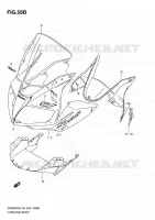 KUIP   ETIKETTEN (MODEL L0) voor Suzuki SV-S 650 2010