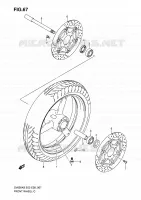 VOORWIEL (SV650K8/SK8/K9/SK9/SL0) voor Suzuki SV-S 650 2010